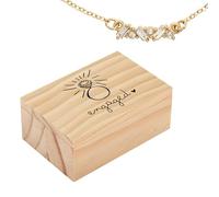 Santa Barbara Design Studio Gold Plated Chain Wedding Bridal Shower Gift Jewelry Crystal Necklace with Wood Gift Box, 17" Long with 2" Extender, Engaged