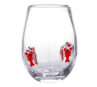 Santa Barbara Design Studio Icons Glassware Stemless Wine Glass, 15 Ounces, Lobster