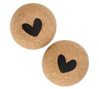 Santa Barbara Design Studio Natural Cork Massage Balls with Storage Bag, Set of 2, Relax