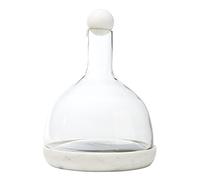 Santa Barbara Design Studio Table Sugar Marble and Glass Wine Carafe, 42-Ounce, White