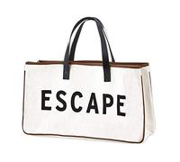 Santa Barbara Design Studio Santa Barbara Designs Weekend Vibes Canvas Beach Bag, Beach Tote, Carry Bag by (Escape), Escape Black and White
