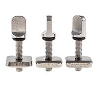 Santa Barbara Surfing SBS - No Tool Stainless Steel Fin Screw for Longboard and SUP - 3 Pack