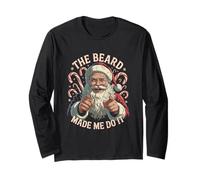 Santa Beard Humor Christmas Candy Canes Long Sleeve T-Shirt