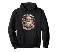 Santa Beard Humor Christmas Candy Canes Pullover Hoodie