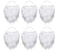 Santa Beard White Fake Old Man Gnome Costume for Adults Disguise