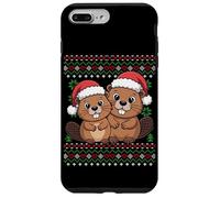 Santa Beavers Christmas Ugly Xmas Sweater Case for iPhone 7 Plus/8 Plus