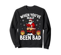 Santa Been Bad Christmas Funny Reading Book Snowflakes Gifts Sweatshirt