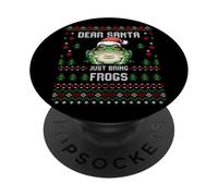 Santa Big Toad Fat Frog Christmas Ugly Xmas Sweater PopSockets Adhesive PopGrip