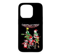 Santa Black African American Christmas Crew Flossing Floss Case for iPhone 15 Pro