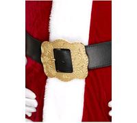 Santa Black Faux Leather With Ornate Buckle Belt Father Christmas Fancy Dress
