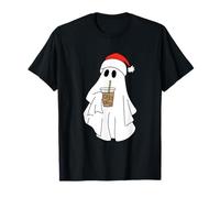 Santa Boo Ghost Creepy Halloween and Christmas Design Boo T-Shirt