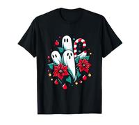 Santa Boo Ghost Creepy Halloween and Christmas Design Boo T-Shirt