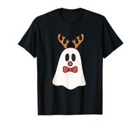 Santa Boo Ghost Creepy Halloween and Christmas Design Boo T-Shirt