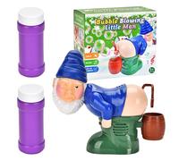 Santa Bubble Blower, Automatic Machine, Funny Gnome Fart Bubble Maker with Flash Lights & Music, Christmas and Birthday Party Fun, Holiday Decoration Toy