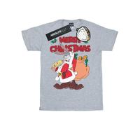 Santa Bugs Bunny T-Shirt Looney Tunes Grey L