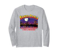 Santa Carla pier CA Tourist pop Culture Bats Moon Vampires Long Sleeve T-Shirt