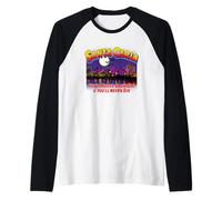 Santa Carla pier CA Tourist pop Culture Bats Moon Vampires Raglan Baseball Tee