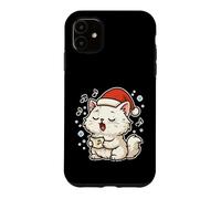 Santa Cat Singing Carols Case for iPhone 11