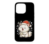 Santa Cat Singing Carols Case for iPhone 15 Pro Max