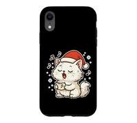Santa Cat Singing Carols Case for iPhone XR