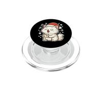 Santa Cat Singing Carols PopSockets PopGrip for MagSafe