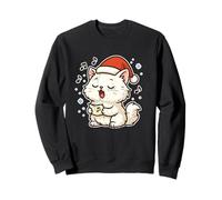 Santa Cat Singing Carols Sweatshirt