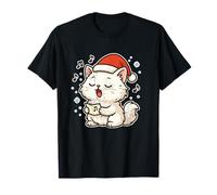 Santa Cat Singing Carols T-Shirt