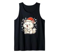 Santa Cat Singing Carols Tank Top