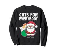 Santa Cats Everybody Kitty Lover Winter Xmas Merry Christmas Sweatshirt