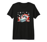 Santa Cats Radiology Technician X-Ray Cat Christmas Premium T-Shirt