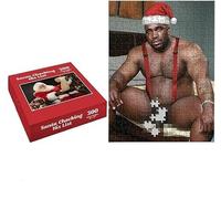 Santa Checking His List Prank Puzzle, 300-Piece Barry Wood Meme Jigsaw,Funny Holiday Gag Gift,Adult Humor Jigsaw with Surprise Image,Hilarious White Elephant/Secret Santa Holiday Gag Gift (1 pcs)
