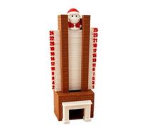 Santa Chimney Advent Calendar 2025 25 Days Christmas Countdown Calendar Santa Down the Chimney Creative Xmas Decoration for Families Festive and Holiday Home Decor (A)