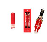 Santa Christmas Advent Candle & Nutcracker Dinner Candles Christmas Bundle