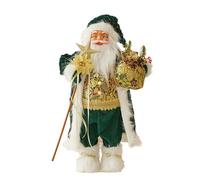 Santa Christmas Doll Decor, Creative Green Clothes Santa Claus Holding Bag Doll Standing Statue | Statue Ornaments Figurines Christmas for Window Display Scene Home Desktop Decoration