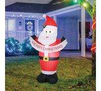 Santa Christmas Light-Up Self-Inflating Character Decoration 120cm | 4ft Tall, Self-Inflating, Light-Up Design, Indoor/Outdoor Decor, Christmas Theme