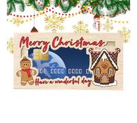 Santa Christmas Money Holder, 2024 Christmas Money Holders for Cash, 7 X 3.5 Inches Funny Christmas Wallet for Kid, Wooden Christmas Money Holders Gift, Money Holder for Cash Gift