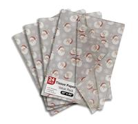 Santa Christmas Printed Tissue Paper - Decorative Tissue for Decoupage - Holiday Tissue Paper - Winter Tissue Paper | 24 Sheets 20" x 30"