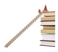 Santa Christmas - Santa Claus Traveling,Desk Decor Climbing Stairs, Wooden Countdown to Christmas Table Sign, Decorations
