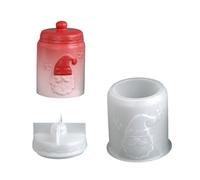 Santa Christmas Tree Silicone Mold for Resin Casting Jewelry Organizers- Holiday Crafting Supplies Christmas Storage Jar Mold