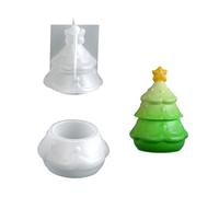 Santa Christmas Tree Silicone Mold for Resin Casting Jewelry Organizers- Holiday Crafting Supplies Christmas Storage Jar Mold