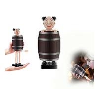 Santa Cigarette Dispenser, Funny Automatic Bounce Cigarette Case with Santa in Wooden Barrel, Novelty Box Holder for King Size, Christmas Toy Gifts for Men, Party Home Decor (Strange Uncle 1pcs)