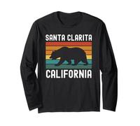 Santa Clarita California Bear Retro 661 Santa Clara River Long Sleeve T-Shirt