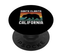 Santa Clarita California Bear Retro 661 Santa Clara River PopSockets Adhesive PopGrip