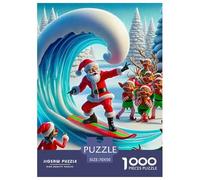 Santa Claus 1000 Piece Christmas Jigsaw Puzzle for Adults Educational Challenge for Challenging Family Activity Games Colorful Hard Puzzle for 70x50cm/1000pcs Family Decorations
