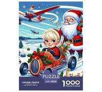 Santa Claus 1000 Piece Christmas Jigsaw Puzzles for Adults Challenging for Challenging Family Activity Games Colorful for Home Decor Gifts 38x26cm/1000pcs