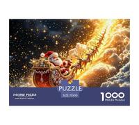 Santa Claus 1000 Piece Christmas Jigsaw Puzzles Handwork Challenging Puzzle Educational for Challenging Family Activity Games Colorful for Home Decor Gifts 70x50cm/1000pcs
