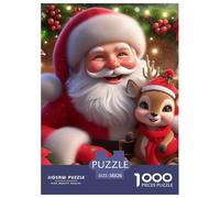 Santa Claus 1000 Piece Christmas Jigsaw Puzzles Handwork Puzzle Educational Challenge for Challenging Family Activity Games Colorful Hard Puzzle for 38x26cm/1000pcs Family Decorations