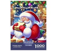 Santa Claus 1000 Piece Christmas Jigsaw Puzzles Handwork Puzzle Educational Challenge for Challenging Family Activity Games Colorful Hard Puzzle for 38x26cm/1000pcs Family Decorations