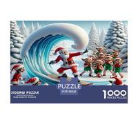 Santa Claus 1000 Piece Jigsaw Puzzles Fun Challenging Modern Festive Santa & Christmas Magic Classic Educational Games for The Whole Gifts For Children And Adults Aged 14 And Over 38x26cm/1000pcs