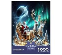 Santa Claus 1000 Piece Jigsaw Puzzles Fun Challenging Modern Festive Santa & Christmas Magic Classic Educational Games for The Whole Gifts For Children And Adults Aged 14 And Over 52x38cm/1000pcs